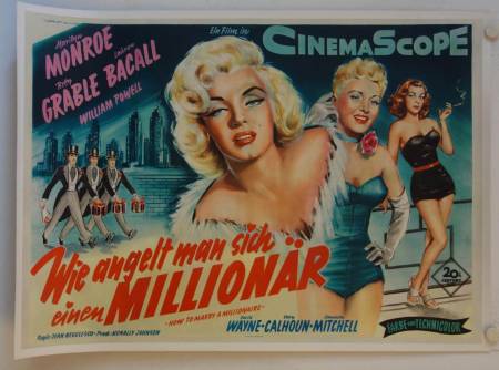 How to marry a Millionaire original release german double-panel movie poster
